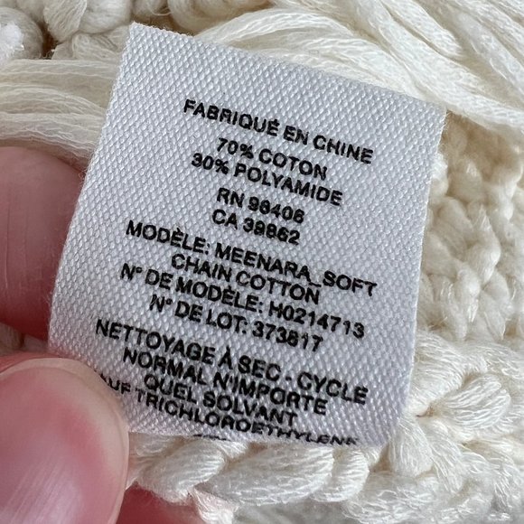 Theory Meenara Crosshatched Knit Tank Sweater Fringe Tassel Boho Bohemian Woven - Picture 8 of 15